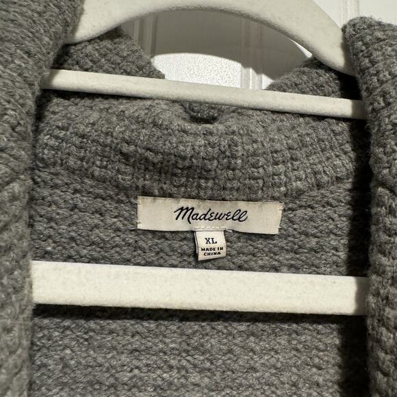 Madewell Gray Laguna Stitch Sweater Coat Size XL - Picture 5 of 7